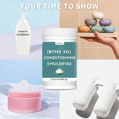 Hznxolrc BTMS 50 applied to hair during conditioning showing detangling benefit