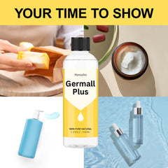 Hznxolrc Germall Plus clear liquid texture close-up showing smooth blendability benefit