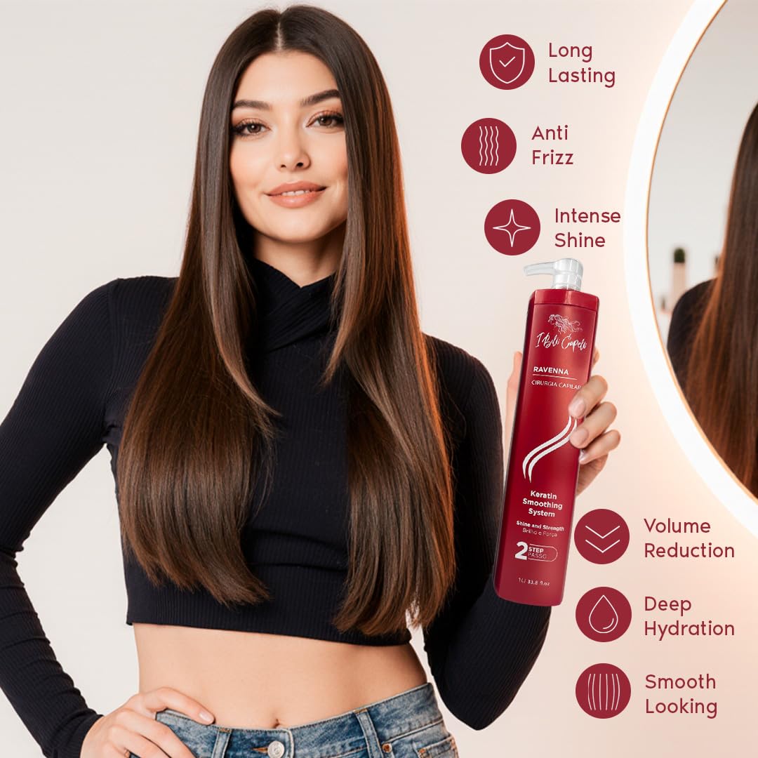 I Belli Capelli Ravenna creamy treatment texture being poured for easy application benefit