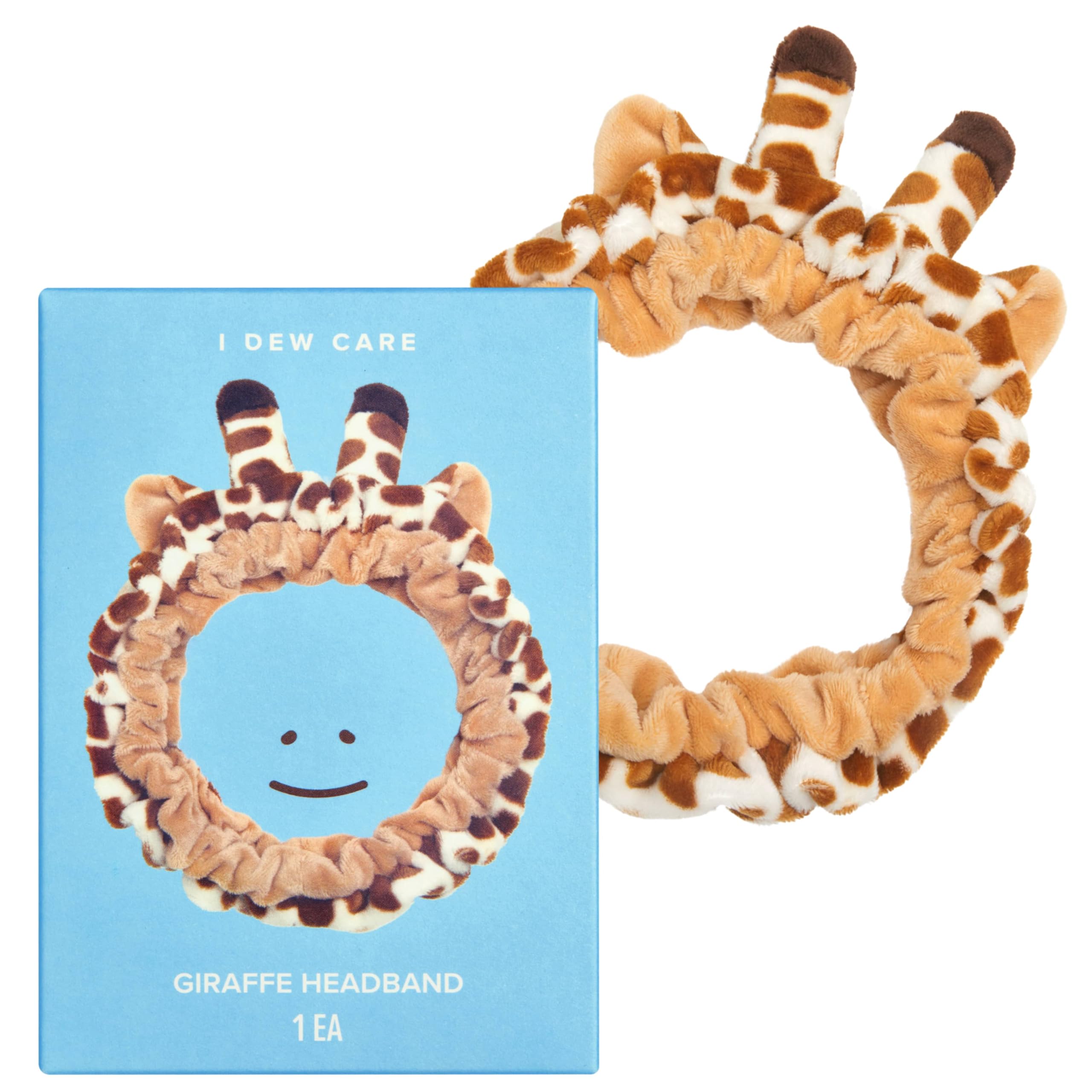 I DEW CARE giraffe headband front view showing cute design and hair control benefit