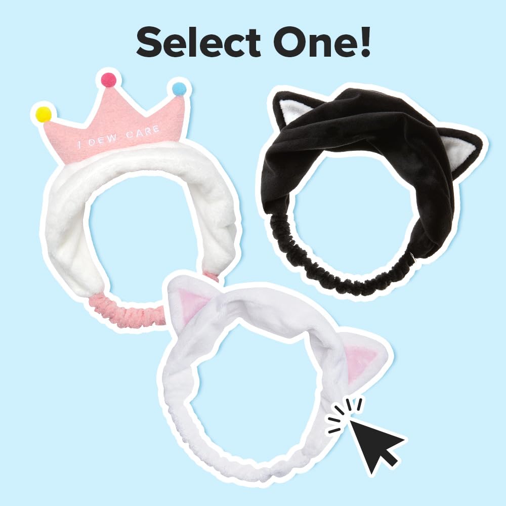 I DEW CARE folded headband packed for travel maintaining fluffy texture