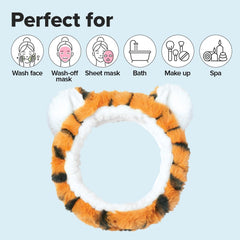 I DEW CARE headband held in hand to show compact size and portability