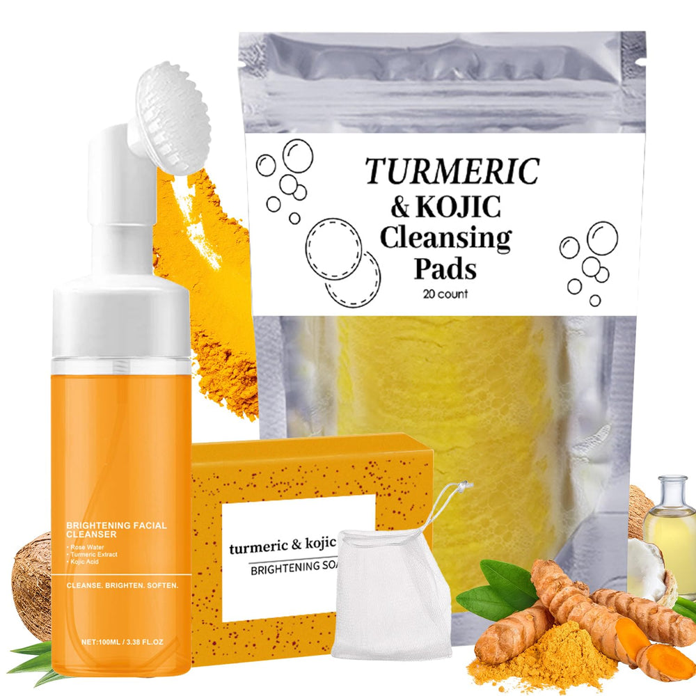 Iaolose set front packaging showing three-piece turmeric kit for easy routine
