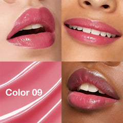 IATMOMOD swatch on skin demonstrating buildable rose-pink color payoff