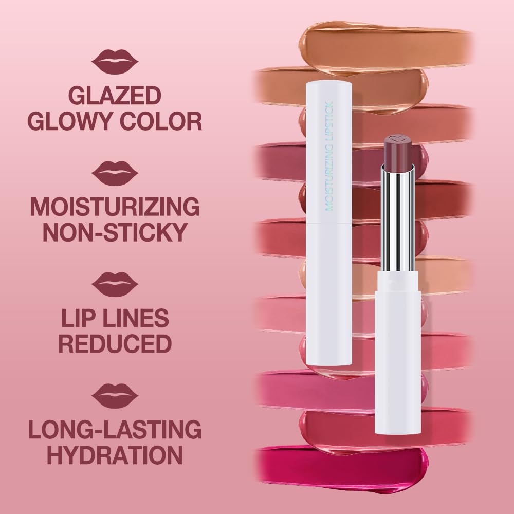 IATMOMOD applied on lips closeup illustrating natural matte plum finish