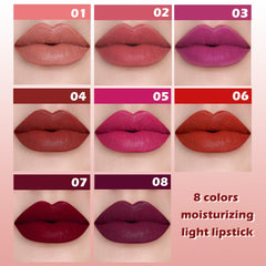 IATMOMOD creamy maroon texture swatch showing smooth, non‑drying finish