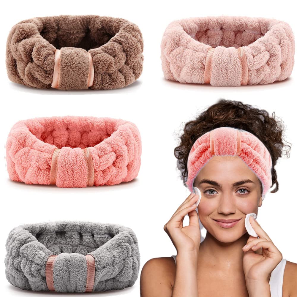 IAXSEE flat lay of four colored headbands showing color variety and convenience