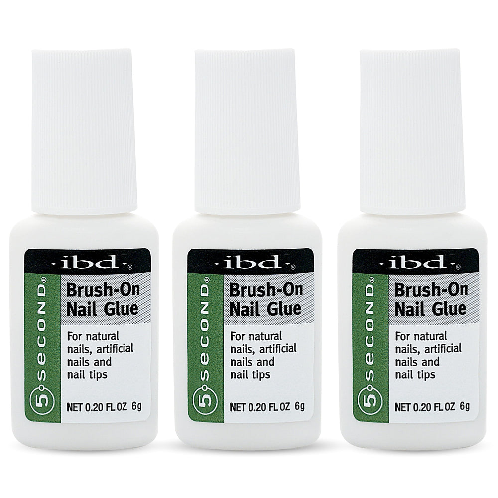 IBD brush-on glue front packaging showing product and benefits