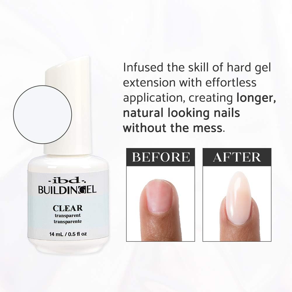 IBD building gel clear gel texture close-up showing smooth self-leveling finish