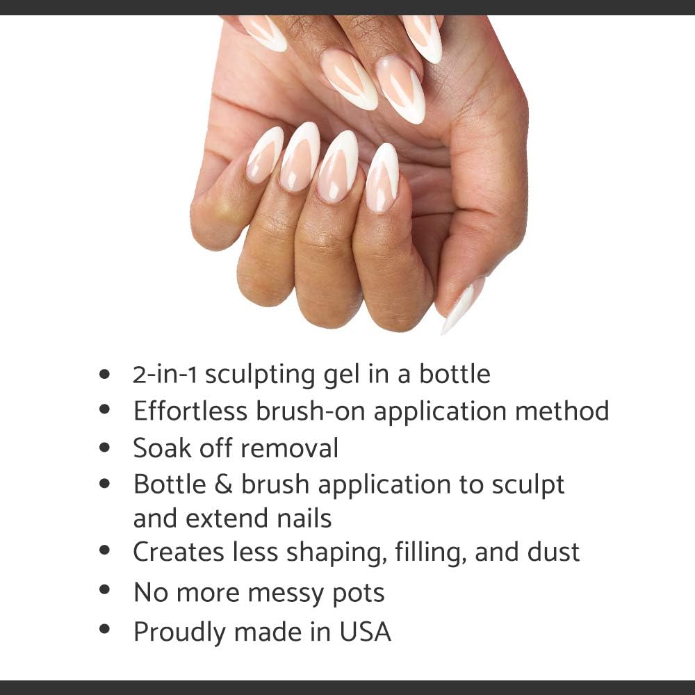 close-up gel texture drop showing IBD self-leveling formula for smooth finishes and less filing