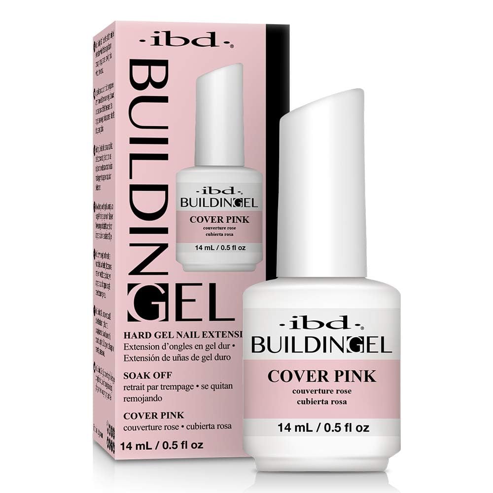 IBD bottle front packaging showing Cover Pink shade and label benefit of easy application
