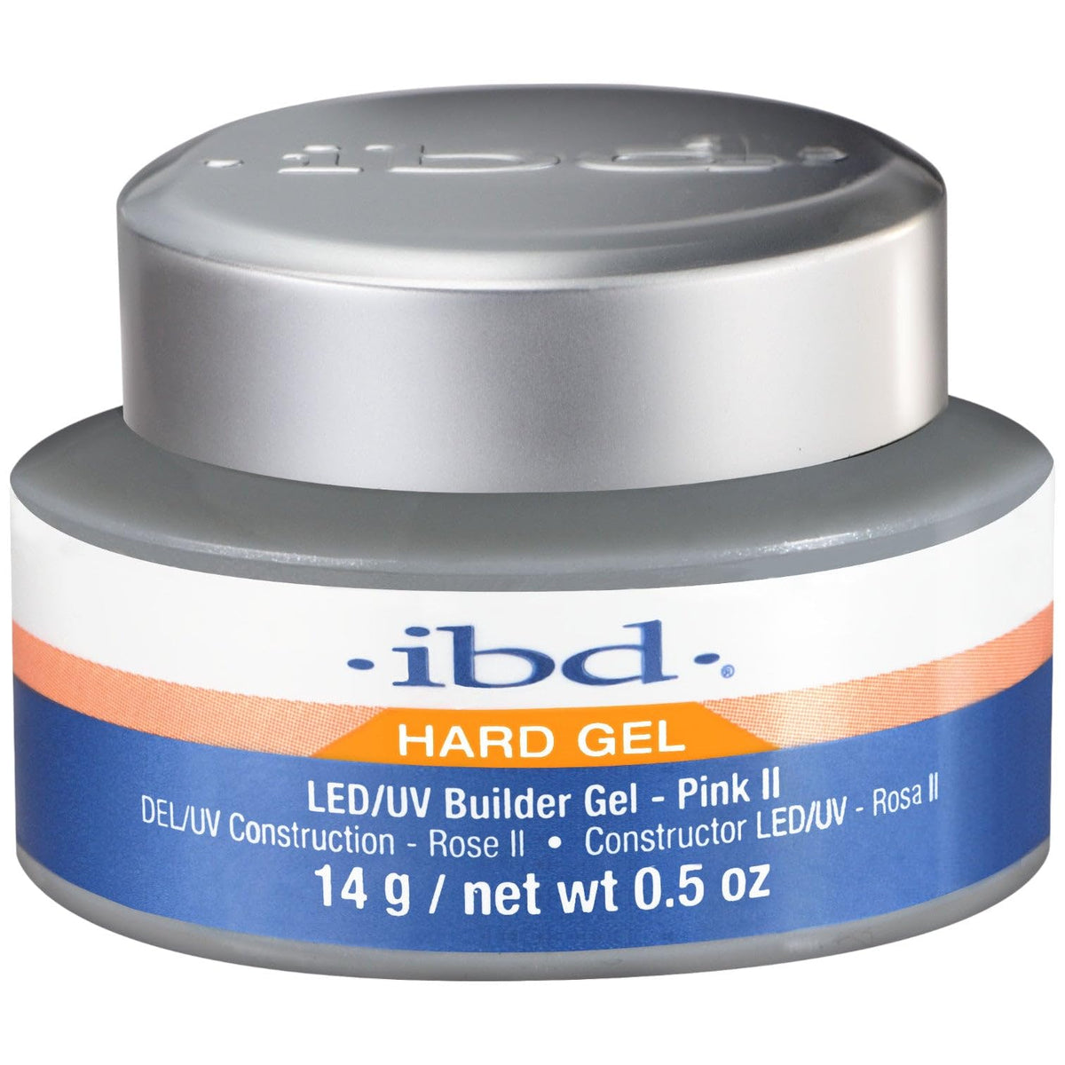 IBD Hard Gel Pink II front jar showing product and label for professional durability