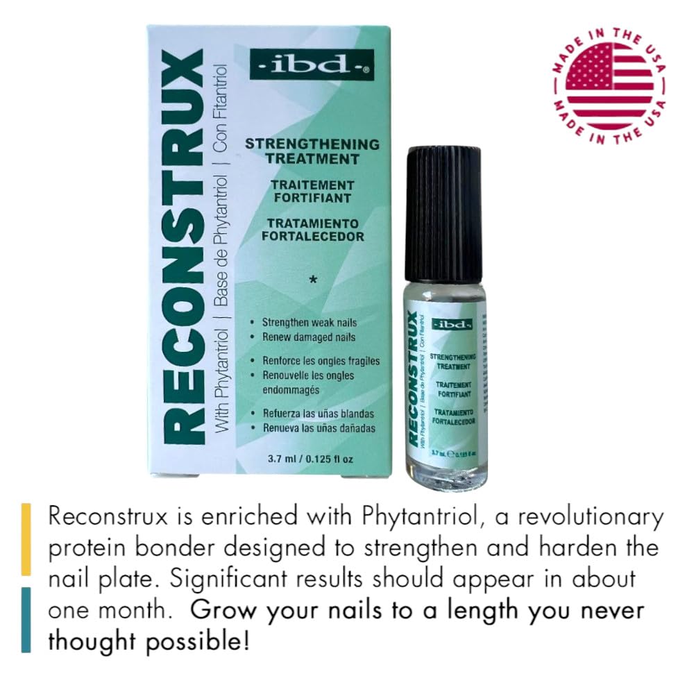 IBD Reconstrux close-up of smooth film texture protecting nail surface