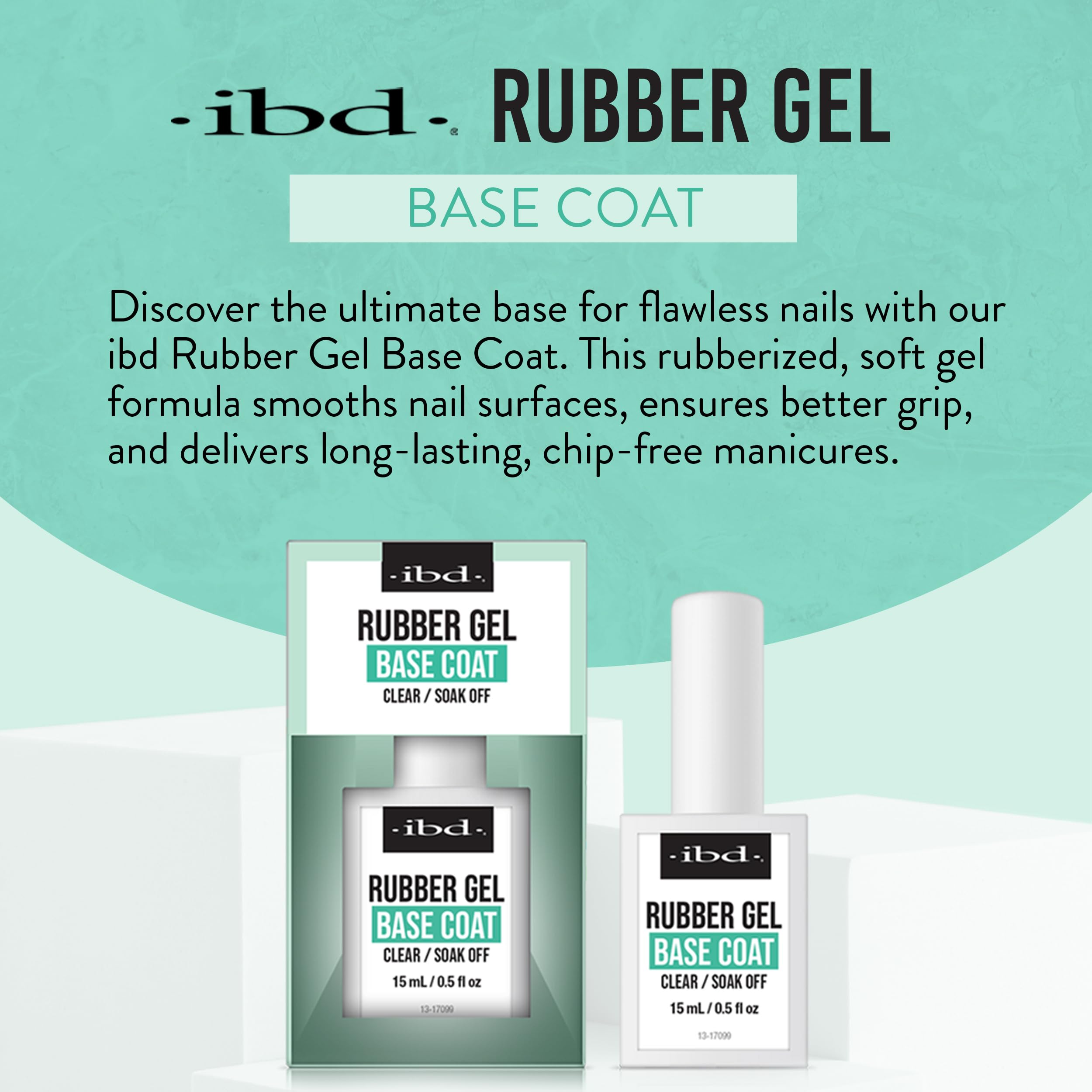 IBD rubber base gel cured nail highlighting constructed apex for durable nails benefit