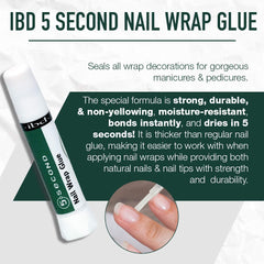 IBD applying glue to nail tip during repair demonstrating fast five-second set