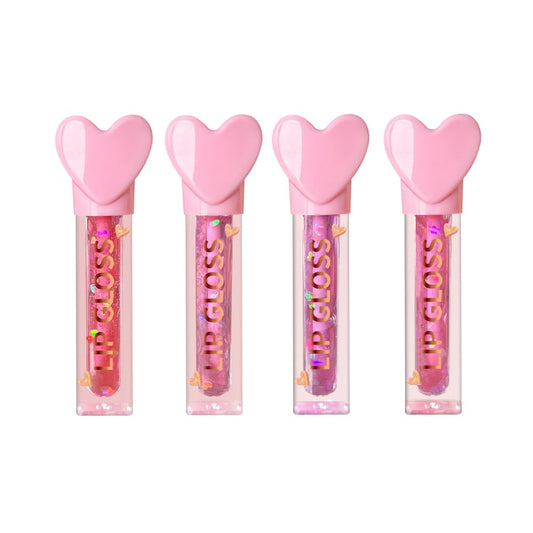 iBi Makeup close-up of gloss texture and shimmer, shows smooth moisturizing finish