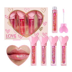 iBi Makeup front packaging showing 4 gloss sticks and carrying case, playful gift appeal