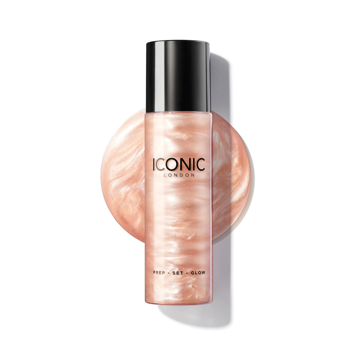 ICONIC LONDON front bottle product shot showing sleek packaging and glow benefit