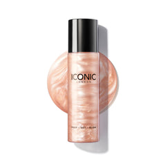 ICONIC LONDON front bottle product shot showing sleek packaging and glow benefit