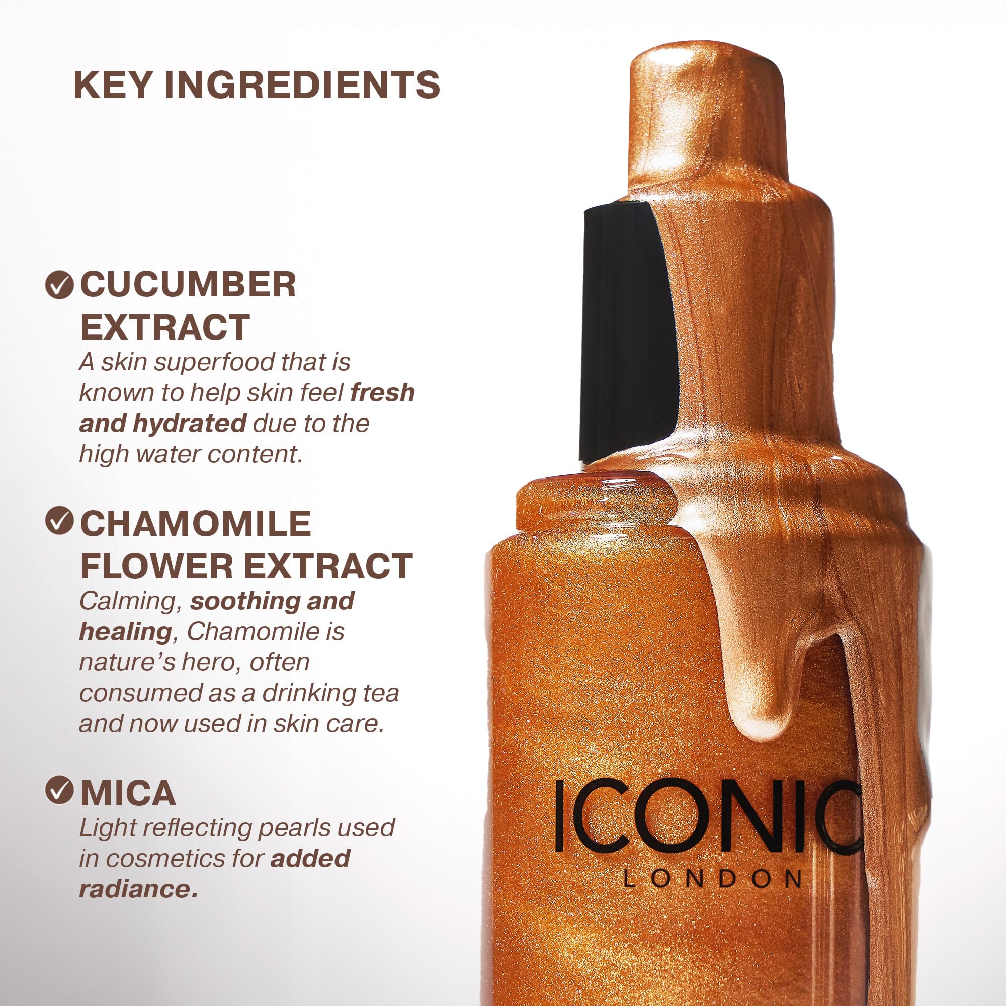 ICONIC LONDON mist spraying across face for even coverage and hydration