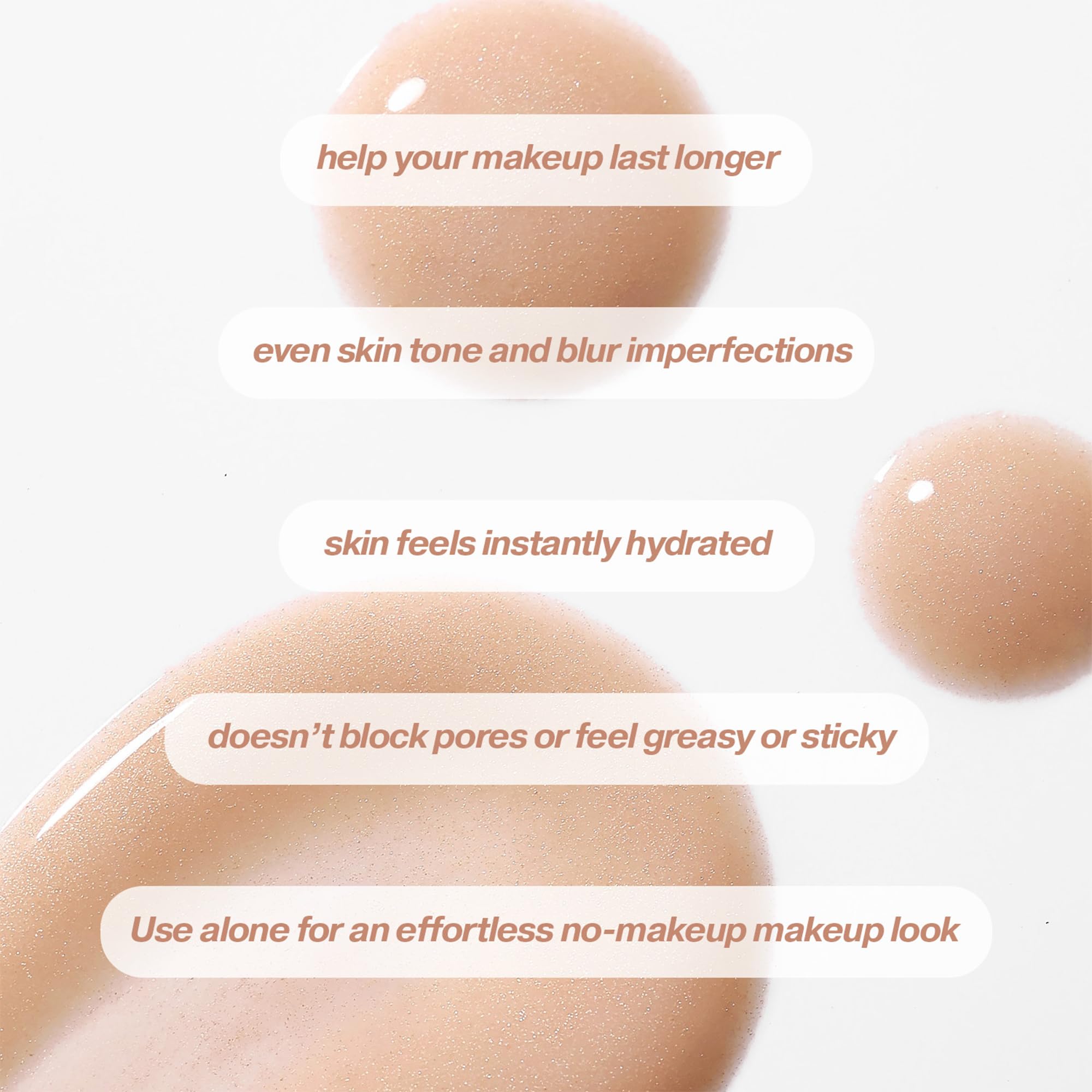 ICONIC LONDON blending primer with brush on cheek, showing seamless makeup base