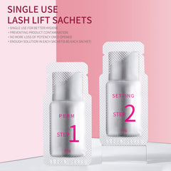 ICONSIGN kit contents laid out to show sachet quantity and salon-ready portability benefit