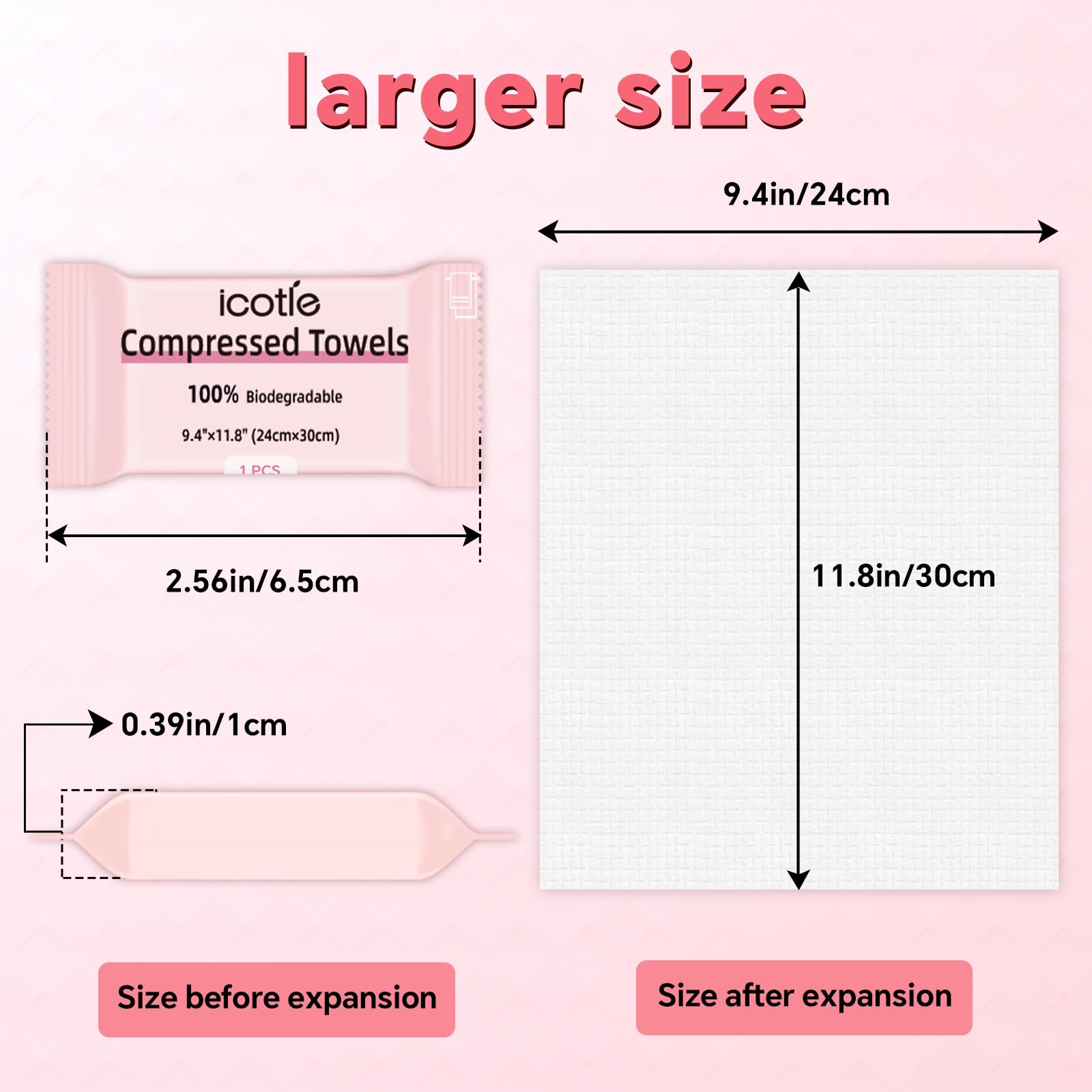 ICOTLE compressed coin tablet before water illustrating portability benefit