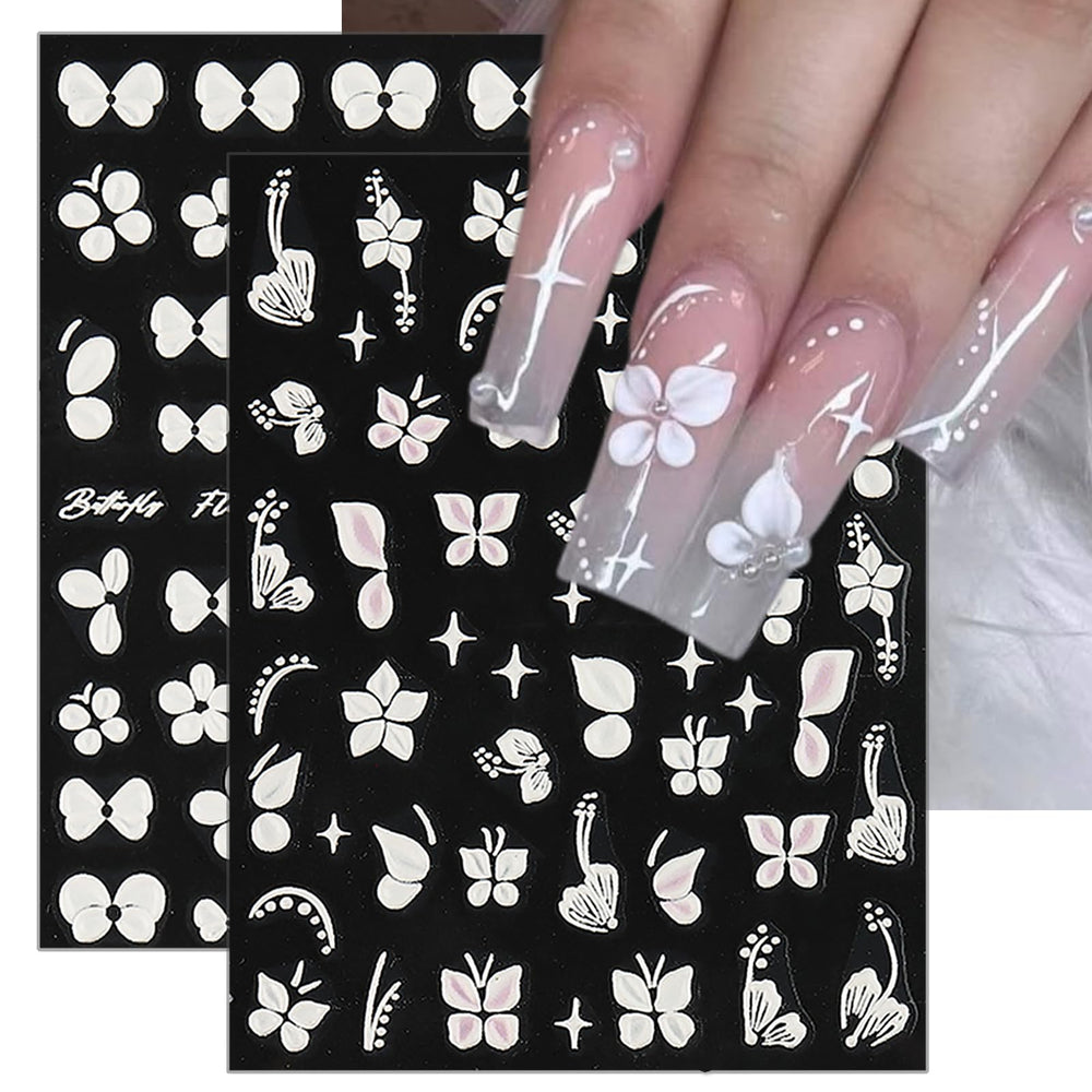 IDDFEVE tweezers applying sticker to nail showing precise placement and professional result