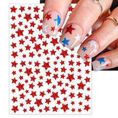 IDDFEVE close-up glitter texture of star decal, sparkly salon shine