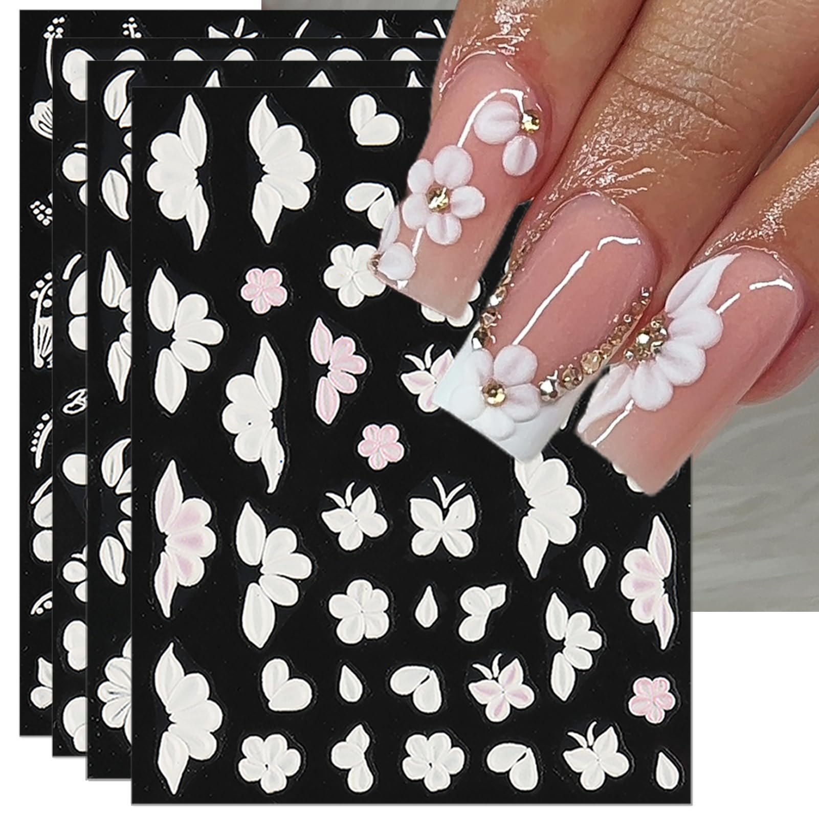 IDDFEVE front packaging showing white floral butterfly stickers and benefit of clear identification