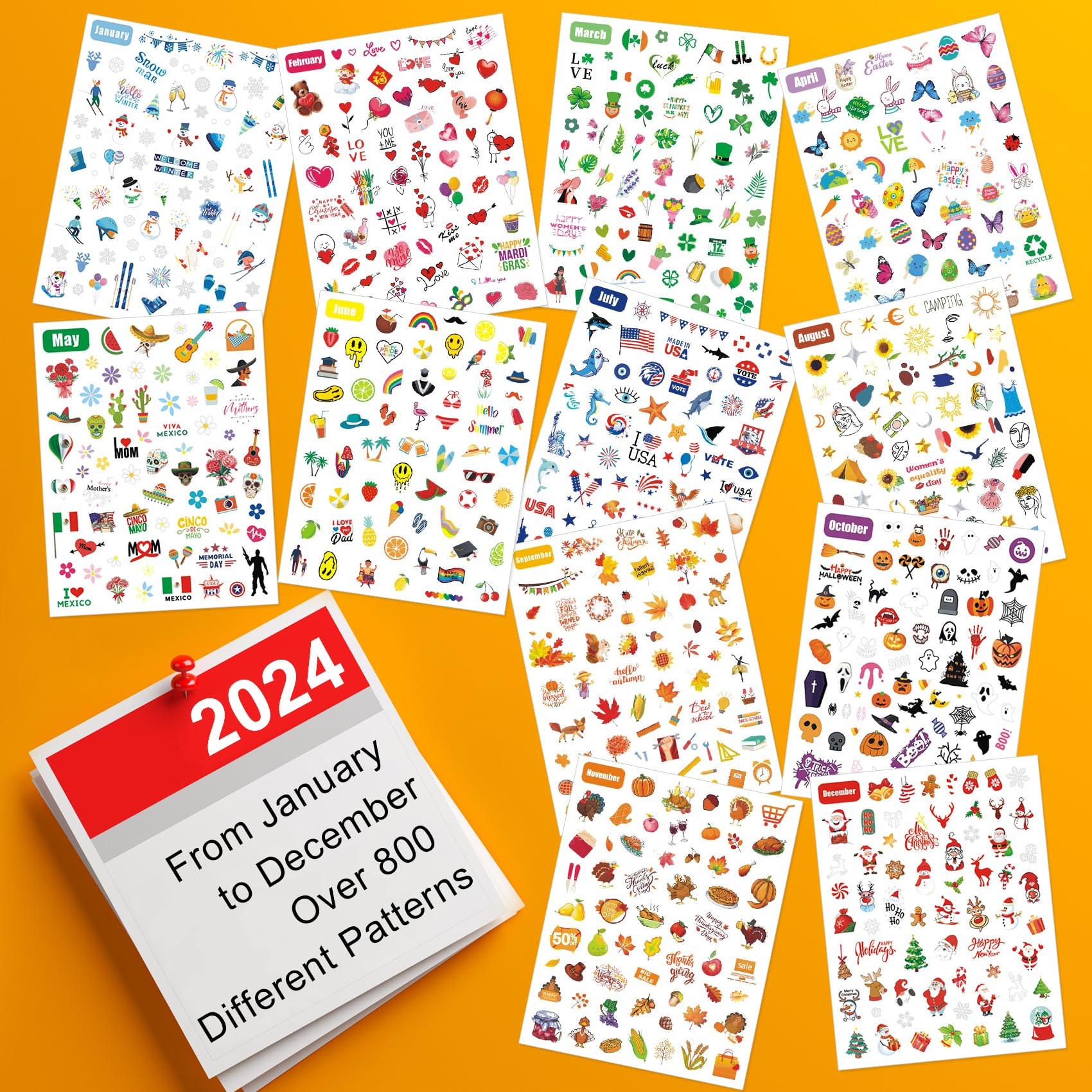 IDDFEVE hands wearing multiple monthly designs showing seasonal variety and style