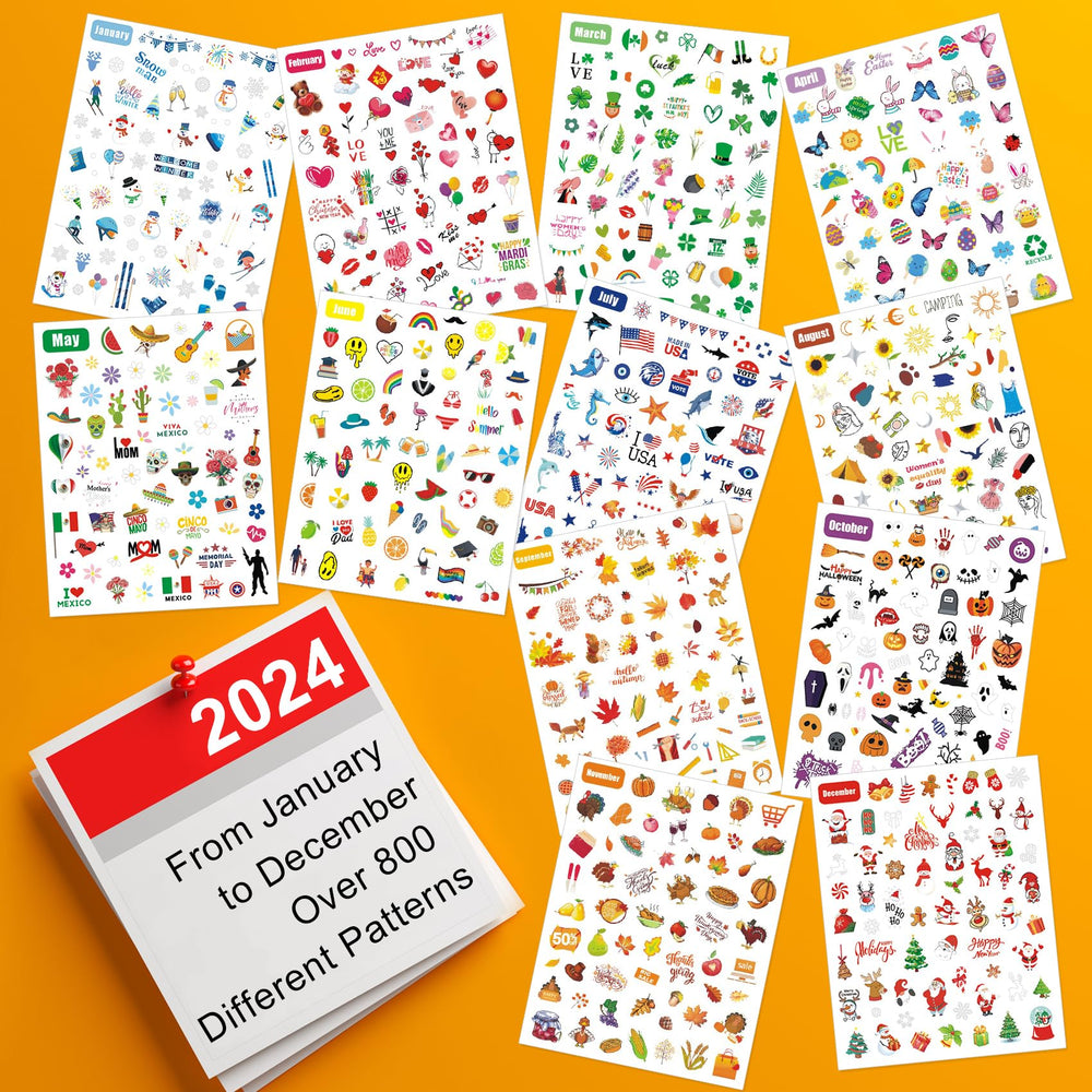 IDDFEVE hands wearing multiple monthly designs showing seasonal variety and style