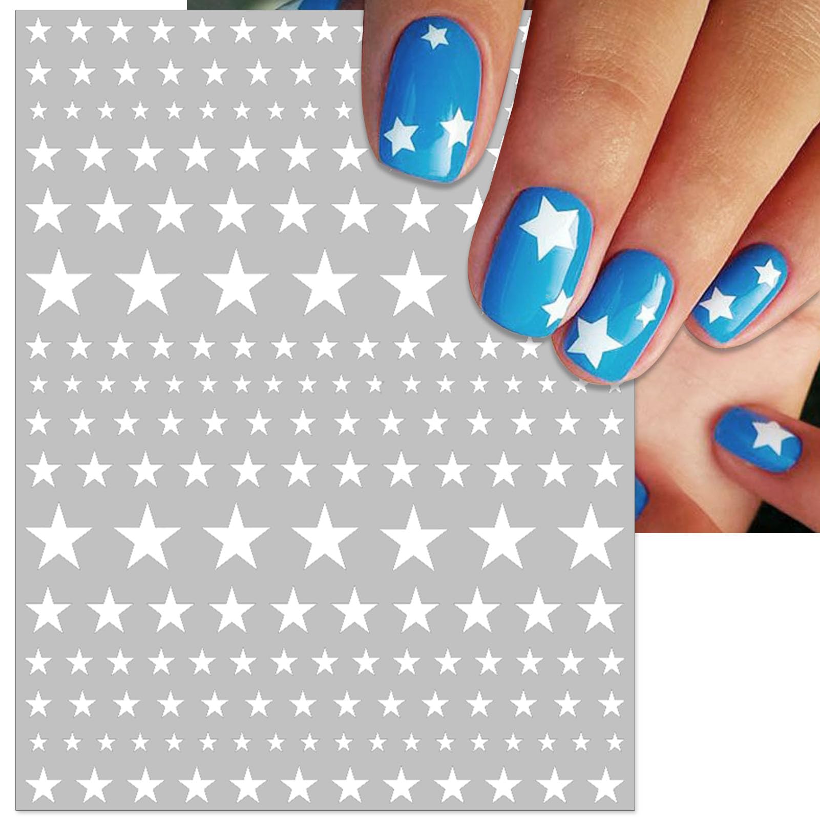 IDDFEVE stickers applied on fingernails showing quick festive manicure benefit