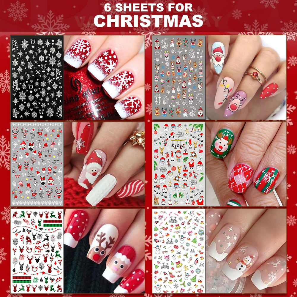 IDDFEVE finished nails with mixed holiday designs for festive look