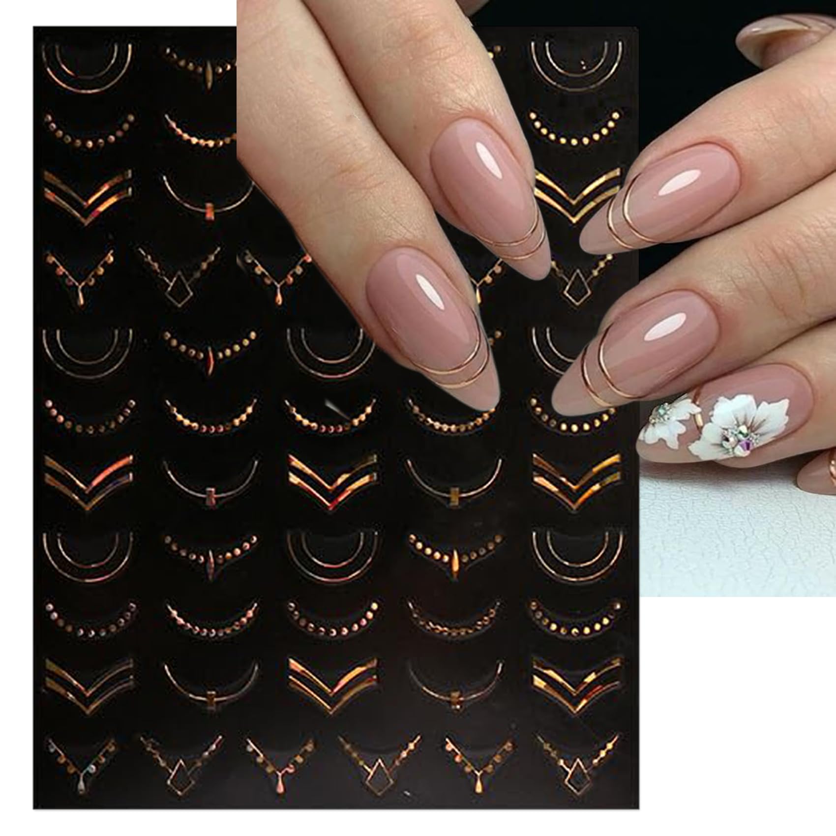 IDDFEVE full sheet view displaying six different self-adhesive decal designs