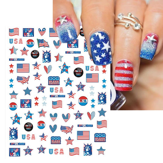 IDDFEVE sheet layout displaying multiple flag and star designs for easy selection