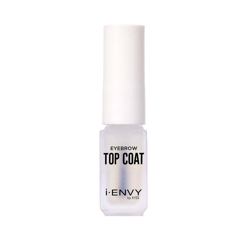 iENVY eyebrow sealer clear liquid texture on fingertip, fast-drying benefit