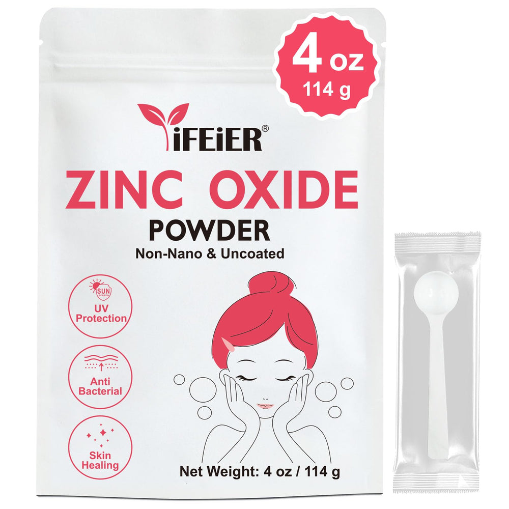 iFEiER front pouch showing 4oz zinc oxide, clear packaging benefit