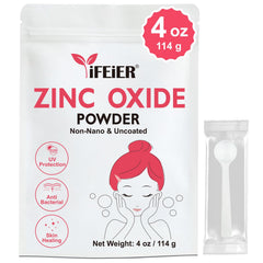 iFEiER front pouch showing 4oz zinc oxide, clear packaging benefit