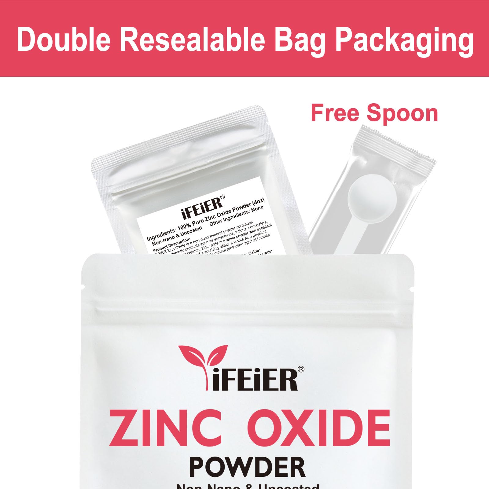 iFEiER product label close view, cosmetic-grade information benefit