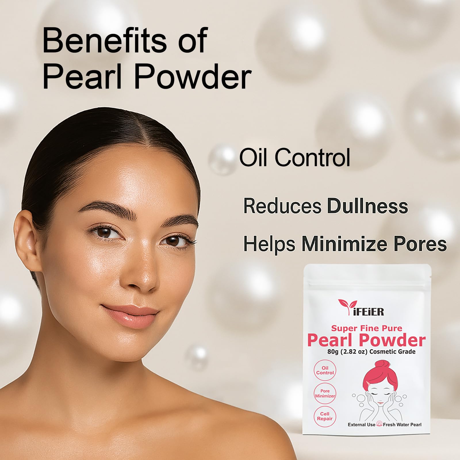 iFEiER powder being mixed into a serum showing even dispersion benefit