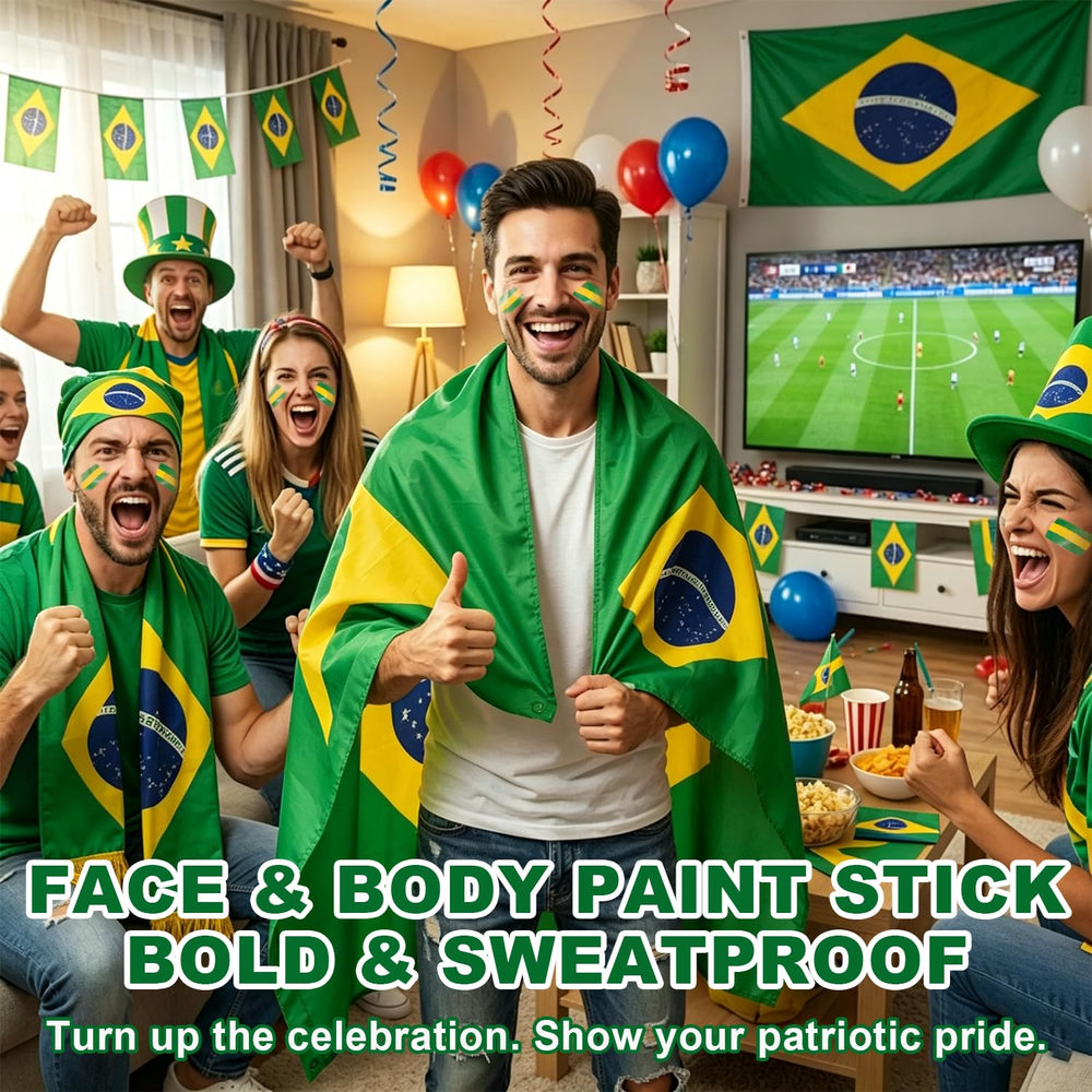 IFVGFB applying cheek stripe demonstrating fast, mess-free team face paint