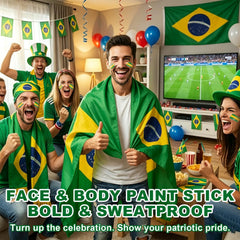 IFVGFB applying cheek stripe demonstrating fast, mess-free team face paint