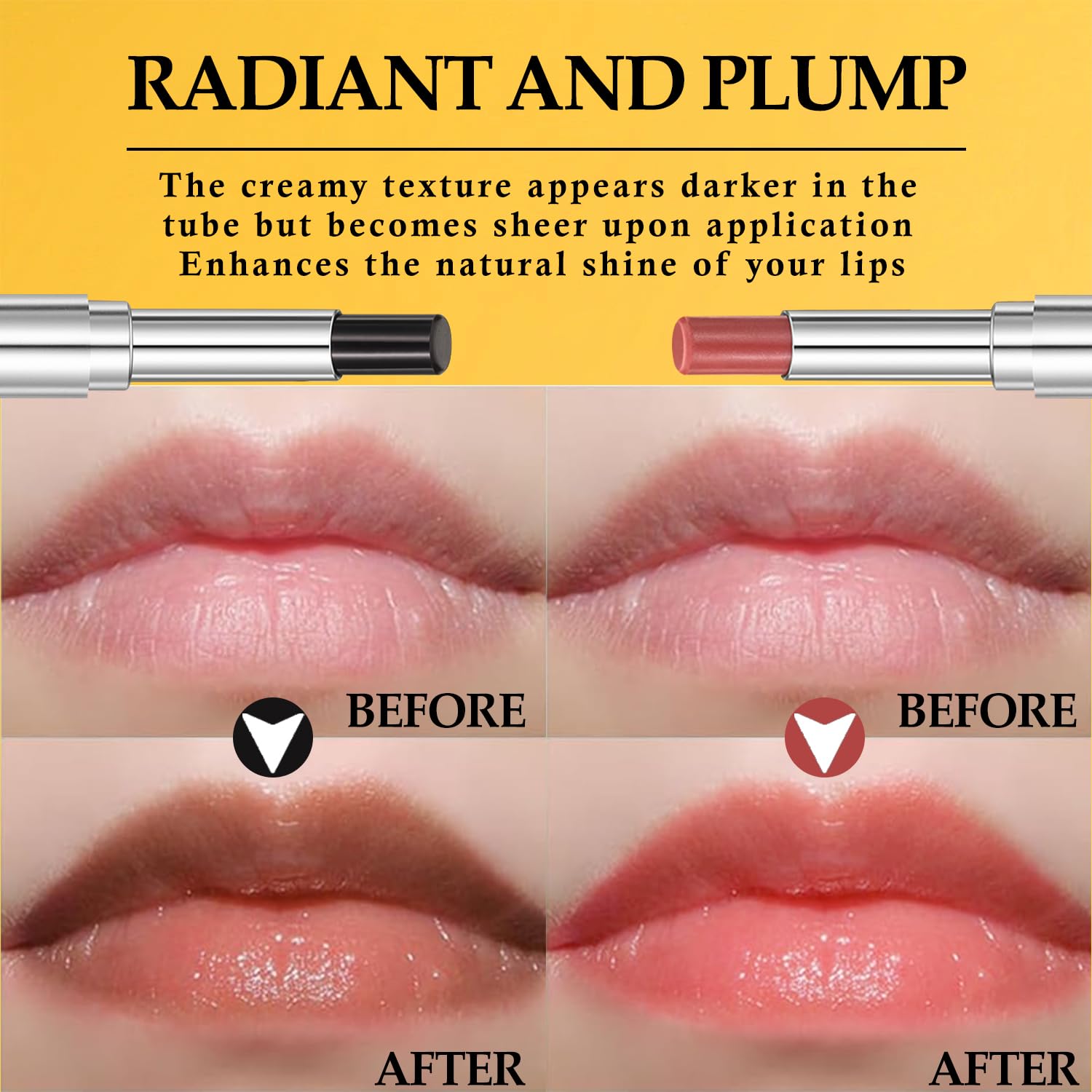 IFVGFB model applying balm smiling to show natural tint and comfortable wear benefit