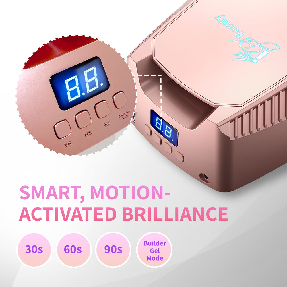 iGel Beauty cordless battery in use for portable salon flexibility