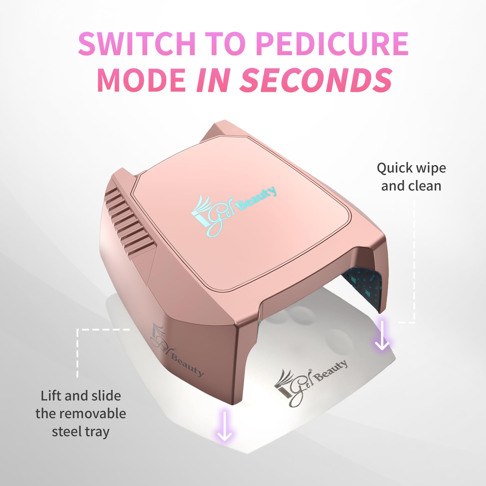 iGel Beauty lamp on salon station for professional workflow benefit