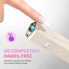 iGel Beauty PRO-X Mini hands-free sensor in use with hand under lamp for effortless curing