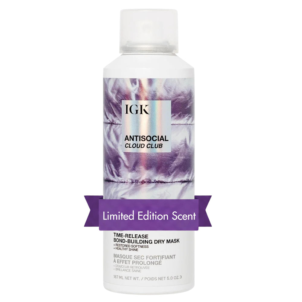 IGK Antisocial Cloud Club front jar showing packaging and glossy finish benefits