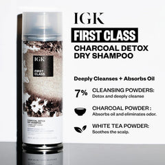 IGK spray applied to roots with visible instant volume benefit