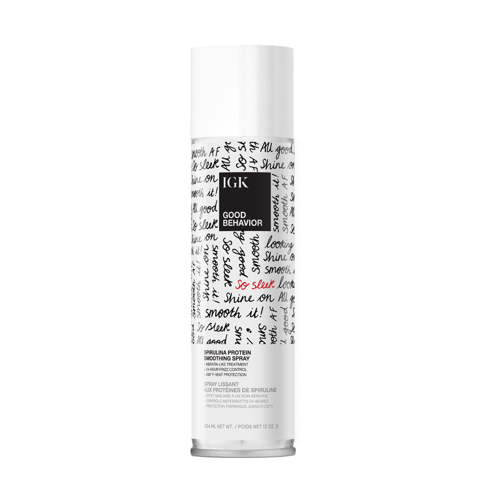 IGK bottle front view showing product and benefits
